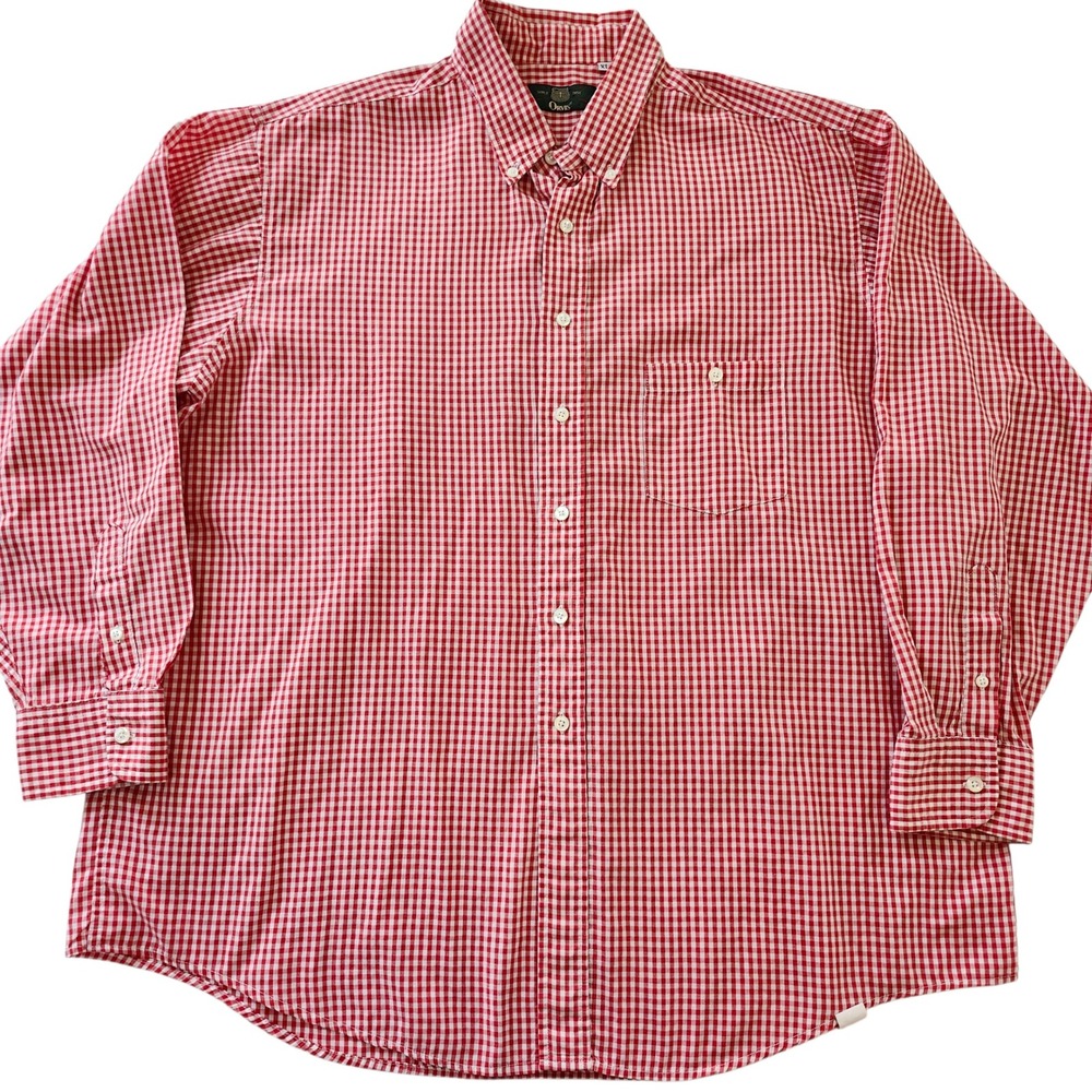 Orvis Vintage Button Down Long Sleeve Gingham Checkered plaid Shirts Men's XL - Picture 2 of 11